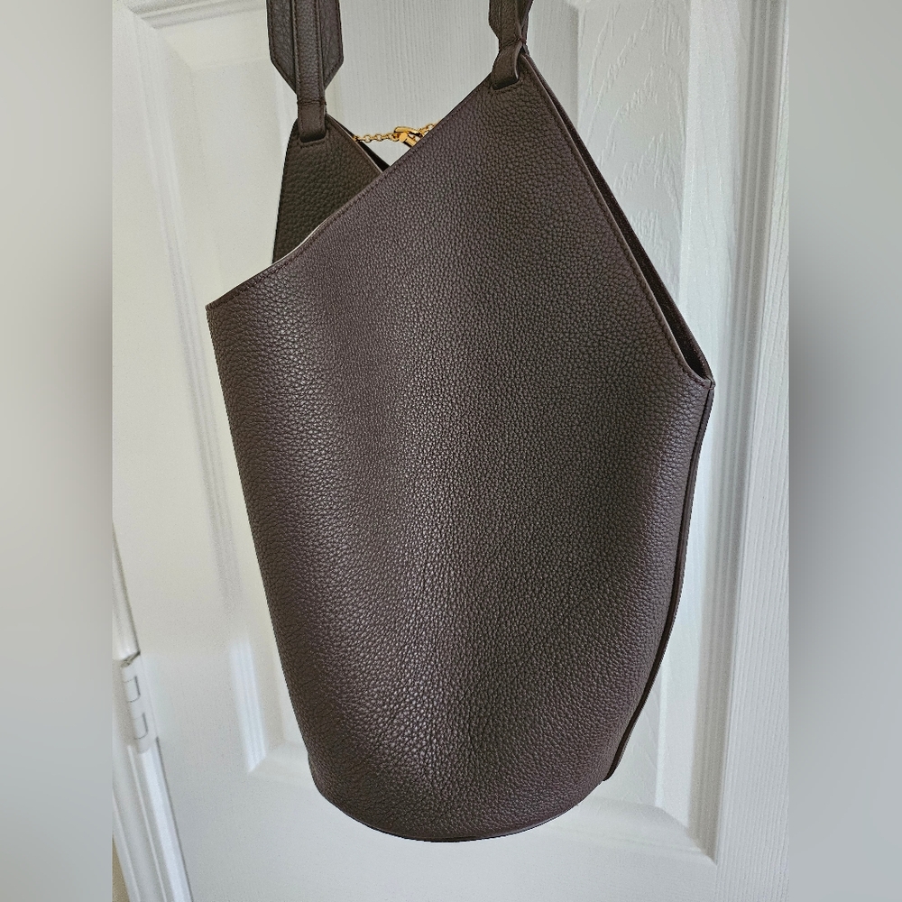 Khaite Small Lotus Bag Dark Brown Pebbled Leather Excellent Condition MSRP $2480 - Picture 11 of 16